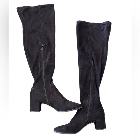 🌹Impo Black Floral Embroidered Heeled Boots - Picture 4 of 10